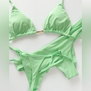 Pastel Green Colombian Swimsuit Size Medium